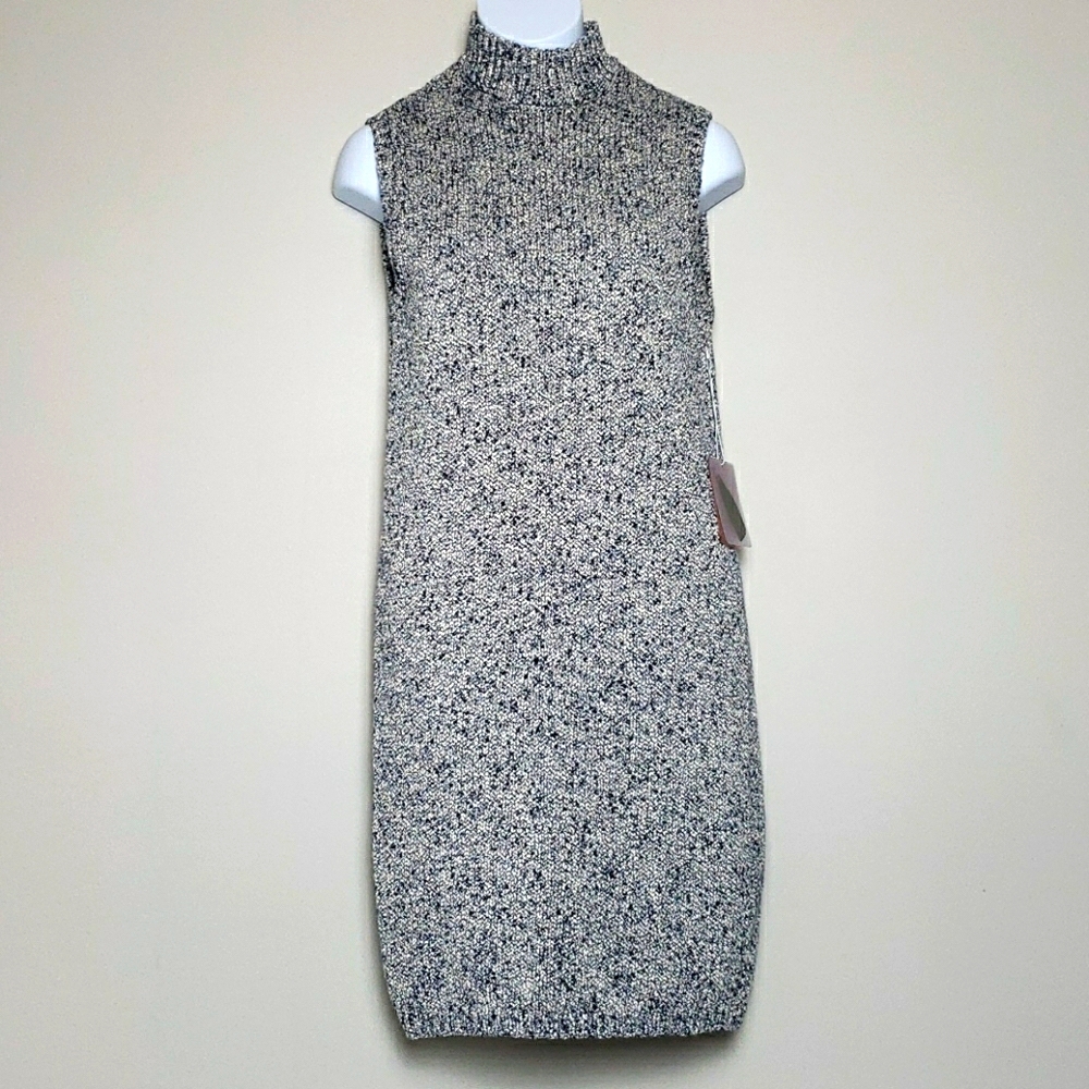 NWT Sweater Knit Blue & Cream Size XS/ Small Dress